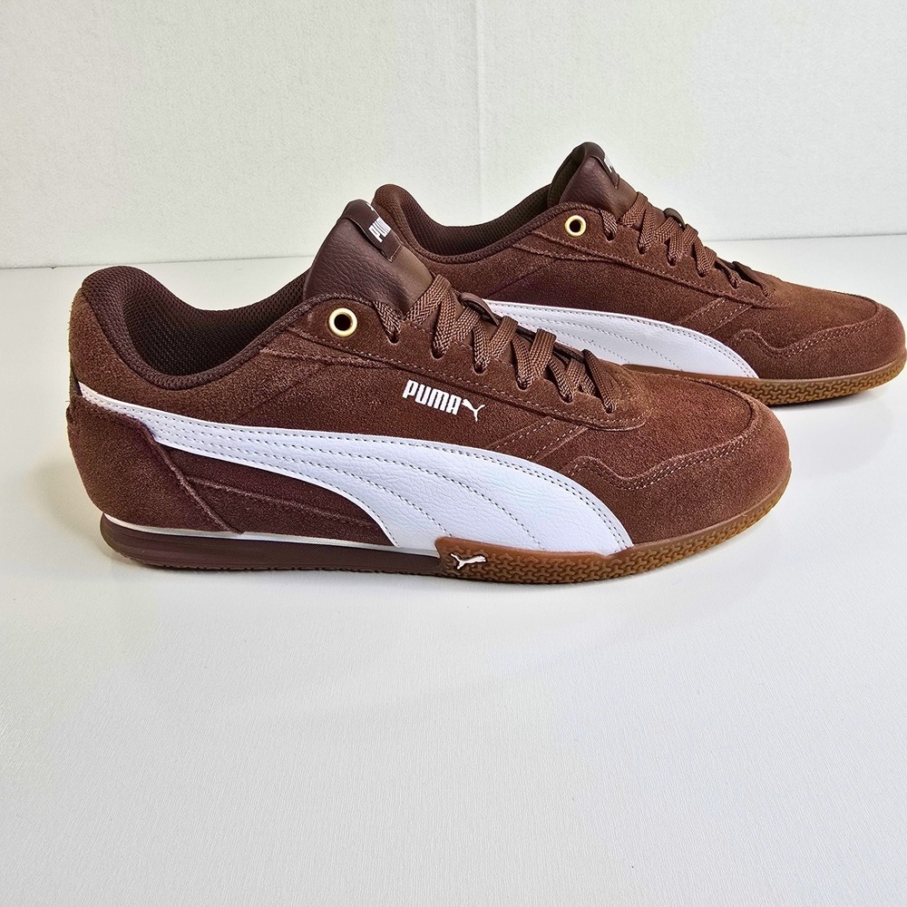 Puma Mens 402673-15 Brown Suede Low Top Sneakers Size 9.5 Gum Sole